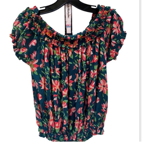 Free People Suki Blouse in Garden Combo Size Small NWT - Picture 6 of 9